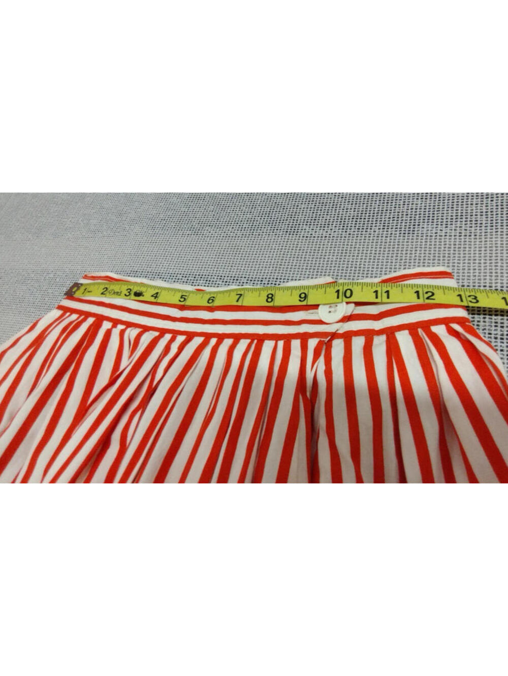 Vintage 80s does 1910s Edwardian Era Red Stripes Skirt S Cotton Hasting & Smith - Picture 5 of 17